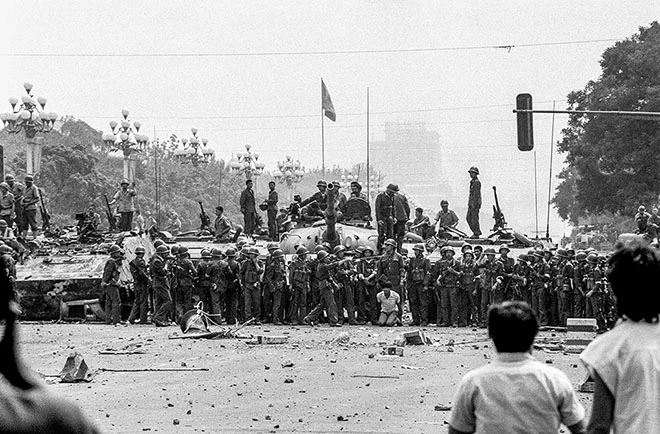 Crackdown Chinese forces on Tiananmen Square, Beijing/ China 1989 