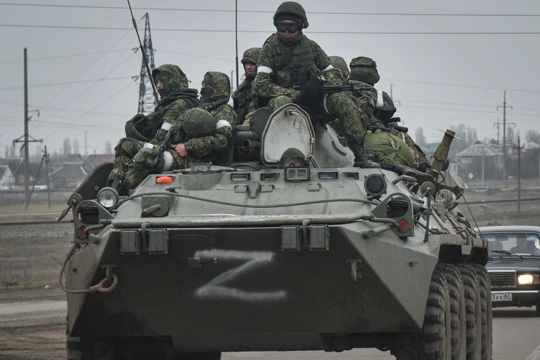 russian Troops, with there "Z" symbol.