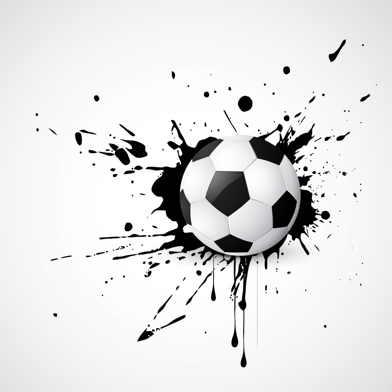 football, black an white, on a grunge background.