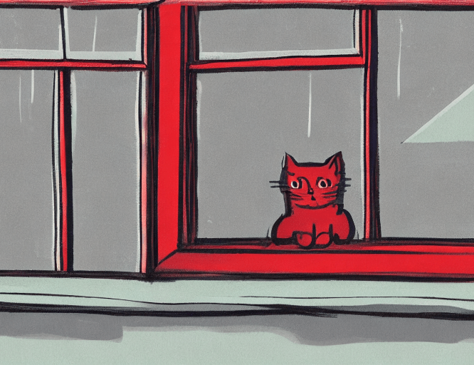 Red Cat's Rainy Day